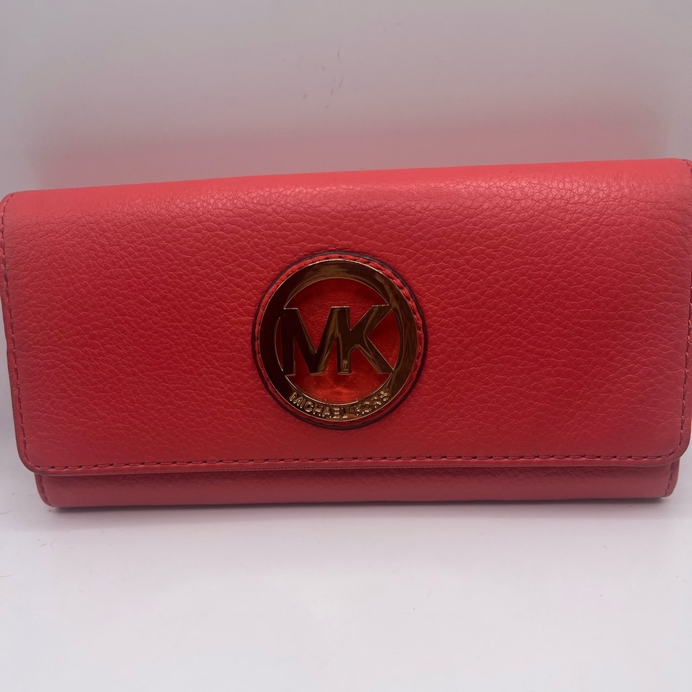 Michael Kors Fulton Flap Continental Wallet Watermelon